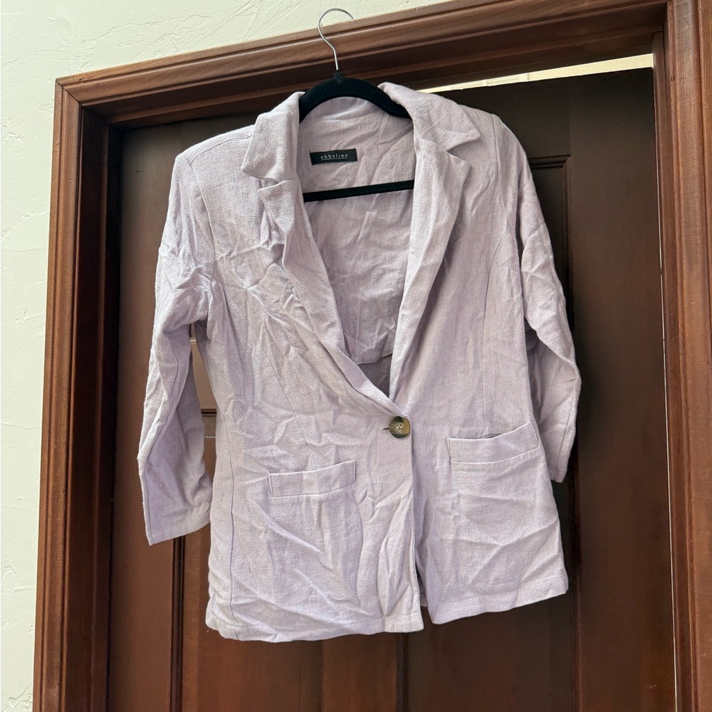 Abbeline Lilac blazer and shorts set - linen